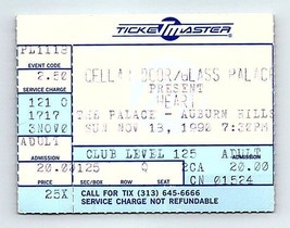 Cœur Concert Ticket Stub Novembre 18 1990 Detroit Michigan - £30.44 GBP