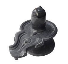 Black Marble Shiva Lingam Shivling Statue, Hindu Religious Temple Decora... - $1,196.81+