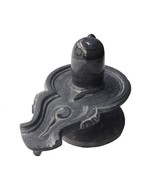 Black Marble Shiva Lingam Shivling Statue, Hindu Religious Temple Decora... - £389.15 GBP+