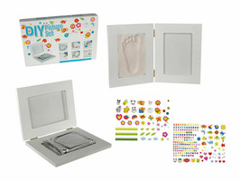 Newborn Baby Clay Handprint and Footprint Kit with Photo Frame DIY Keepsake Set  - £27.49 GBP