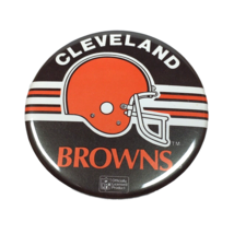 Cleveland Browns Football Large 3.5&quot; Pinback Button Vintage Wincraft Pin - $13.00