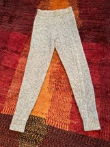 SALLY LAPOINTE Gray Alpaca Blend Leggings Extra Thick Knit SZ XS - £94.84 GBP