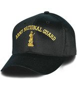 ARMY NATIONAL GUARD LOGO BLACK MILITARY EMBROIDERED HAT CAP - £40.17 GBP