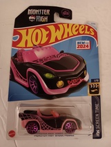 Hot Wheels 2024 #003 Black &amp; Pink Monster High Ghoul Mobile HW Screen Ti... - £7.97 GBP