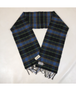 New Blarney Woolen Mills 100% Wool Scarf Made in Ireland Blue Green Plai... - $40.73 CAD