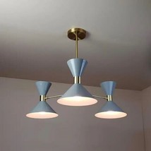Chandelier Mid Century Stilnovo Design Ceiling LIght Bedroom/Office Hanging Lamp - £195.63 GBP