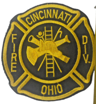 Cincinnati OHIO Fire Division FIRE Department Embroidered Patch Vintage NOS - £7.77 GBP