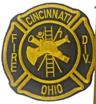 Cincinnati OHIO Fire Division FIRE Department Embroidered Patch Vintage NOS - £7.56 GBP