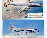 Eastern Air Lines 88 Passenger Super Constellation &amp; Silver Falcon Postc... - £14.21 GBP