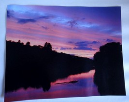 Beautiful Sunset over the Farmington River in Collinsville 11x14 unframe... - $30.00