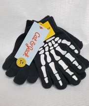 Cat & Jack 2 Pack Tech Touch Skeleton Hand Gloves, Black -OSFM image 2