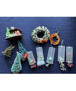 Vintage Lot Of 12 Miniature Christmas Decor Ornaments Bottle Brush - $682.36 MXN