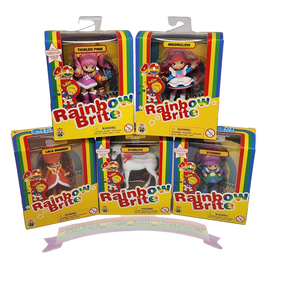 LOT OF 5 CHEEBEE RAINBOW BRITE 40th ANNIVERSARY MINI FIGURE TOY NEW IN B... - $66.50