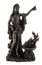 Greek Goddess Hestia Bronzed Statue Roman Vesta - £67.71 GBP