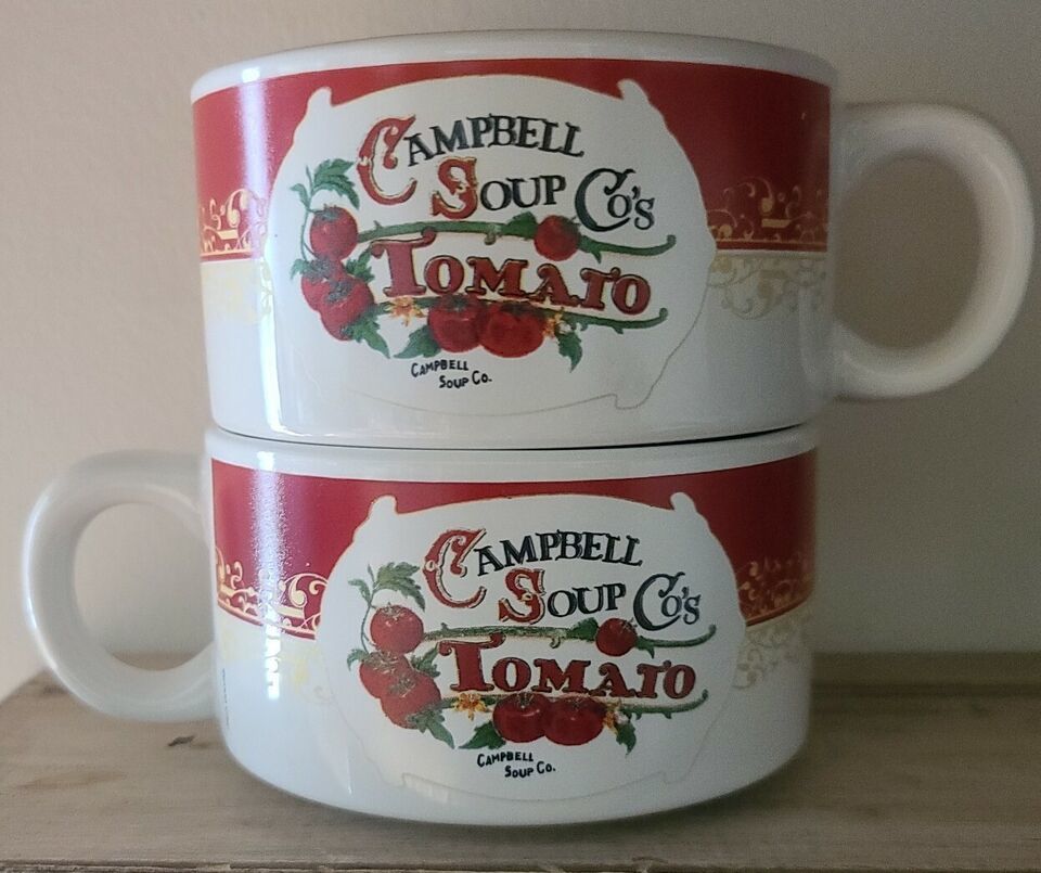 Primary image for Set of Two (2) ~ Vintage 2000 ~ Campbell Soup Co's ~ 10 Ounce ~ Bowl ~ Cup ~ Mug