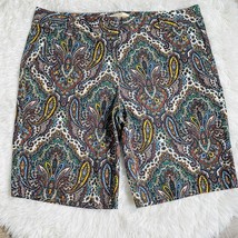J. Crew Bermuda Paisley Floral Boho Shorts Size 4 - $25.73