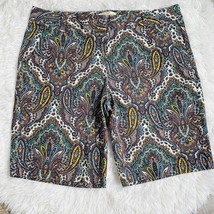 J. Crew Bermuda Paisley Floral Boho Shorts Size 4 - £20.12 GBP