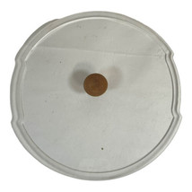 Longaberger Clear Basket Replacement Lid 9.5” Round Hard Plastic With Knob - £22.04 GBP