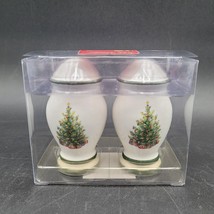 New Christopher Radko Christmas Holiday Fir Tree White Salt &amp; Pepper Sha... - $19.79