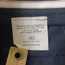 Tennessee Apparel Men’s 34S Poly/Wool Serge Army Green Trousers Black Stripe  image 3