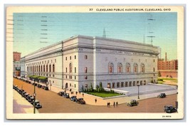 Public Auditorium Cleveland Ohio OH LInen Postcard R27 - £1.54 GBP