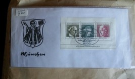 000 50 Jahre Frauenwahlrecht, Munchen Envelope Munich 3 Stamp Set - $7.50