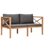  Garden Bench Dark Grey Sanded Teak Hardwood Medium Durable - $347.99
