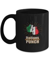 Coffee Mug Funny Italians Pack A Harder Punch Boxing Boxer  - £15.94 GBP