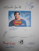 Superman Signed Autograph Film Movie Screenplay Script Christopher Reeve Marlon  - £15.81 GBP