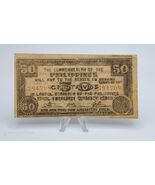 WW2 Philippines Bohol Emergency Note 50 Centavos 1942 Rare Guerrilla Cur... - $272.22 MXN