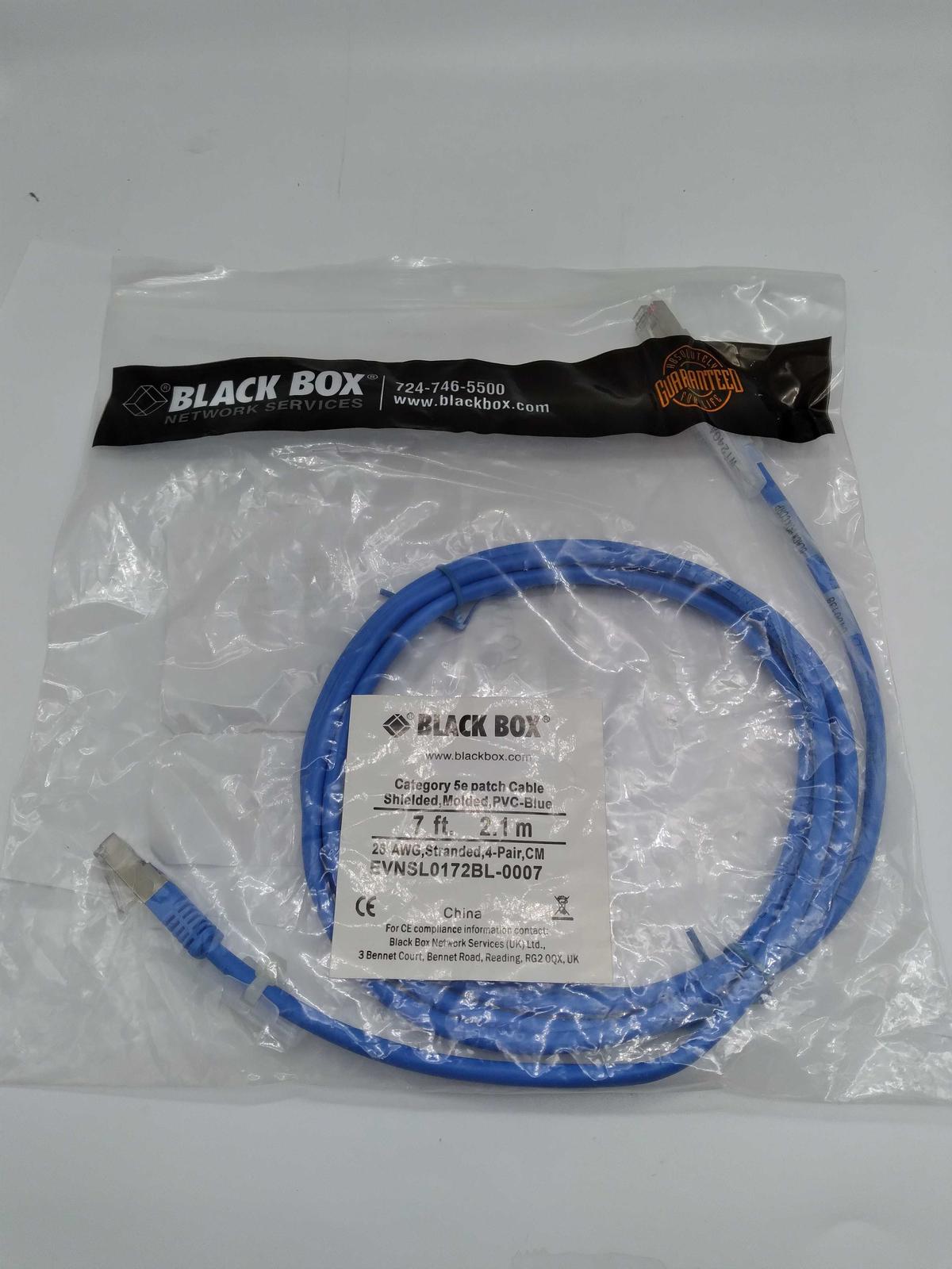NEW Black Box EVNSL0172BL-0007 Ethernet Patch Cable 7Ft  - $12.45