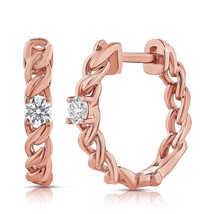 Diana M Jewels 1.92Gr Huggie Earrings With 0.12Ct Diamonds Size One Size - €372,69 EUR