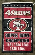 San Francisco 49ers Super Bowl Championship Flag 3x5 ft Banner Man-Cave New - $18.99