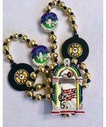 Mardi Gras Bead Necklace Large Juke Box Emblem &amp; Records 23 Inches Krewe... - $23.75