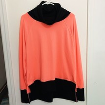 VSX Victorias Secret Sz M Black Coral long sleeve active wear funnel neck Top - £14.58 GBP