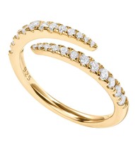 14K Gold Plated Cubic Zirconia Open Twist Eternity for - $51.34