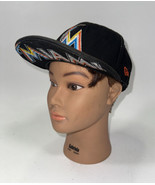 Miami Marlins New Era 59Fifty Mens Snap Back Hat Black Cap MLB Baseball - £21.93 GBP