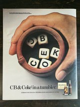 Vintage 1987 Cristian Brothers Brandy & Coca-Cola Full Page Original Ad - 721 - $6.64