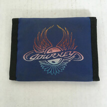 Vintage Journey bi fold nylon wallet hook and latch blue color with Jour... - $27.02 CAD