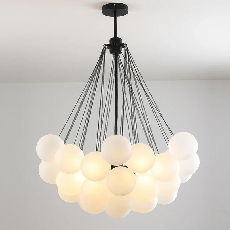 Modern White Glass Balls Pendant Lights for Dining Living Room Bedroom C... - $236.23+
