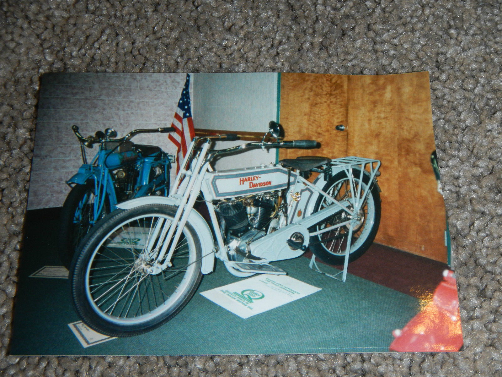 OLD VINTAGE MOTORCYCLE PICTURE PHOTOGRAPH HARLEY-DAVIDSON BIKE - $3.81
