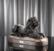 Soher Figurine Bronze Lion Base Marble New  - £6,559.77 GBP