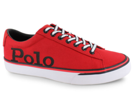 Polo Ralph Lauren Sayer Men&#39;s Red Size # 10.5 VLC Casual Lifestyle Sneak... - $71.22