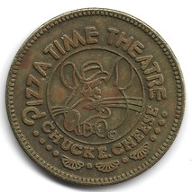 Vintage 1982 CHUCK E CHEESE Pizza Theatre Arcade / Video Game Brass TOKE... - €8,46 EUR
