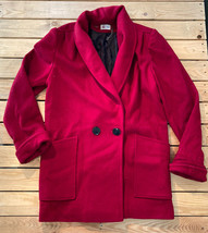 Vintage Worumbo Forstmann Women’s Button Up Wool Peacoat Coat Size L Red HG - $28.71