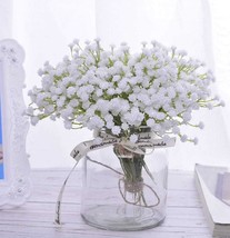 10Pcs 30 Bunches White Babys Breath Artificial Flowers Real Touch Fake - £32.09 GBP