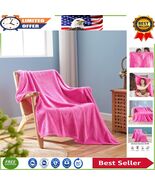 Luxuriously Soft Hot Pink Throw Blanket – Reversible All-Season Fleece 5... - $590.63 MXN