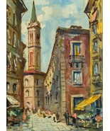 James Kenneth Howard (British), Signed Oil Painting European Street View... - €978,30 EUR