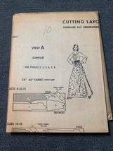 McCalls 2657 Vintage Jumpsuit Sewing Pattern Size 10  1970s - £10.27 GBP