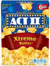 ACT II  XTREME Butter Microwave Popcorn 6 - 2.75-oz. Bags - £4.70 GBP